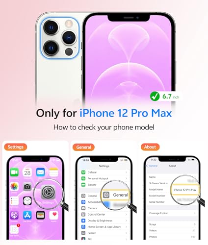 Image of FNTCASE for iPhone 12 Pro Max Case: [Compatible with Magsafe] Translucent Matte Magnetic Phone Cover - Military Grade Drop Protection Shockproof Protective Cases - Pink
