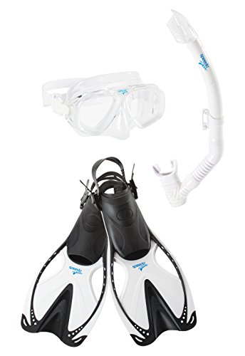 Speedo Unisex-Adult Adventure Swim Mask, Snorkel & Fins Set