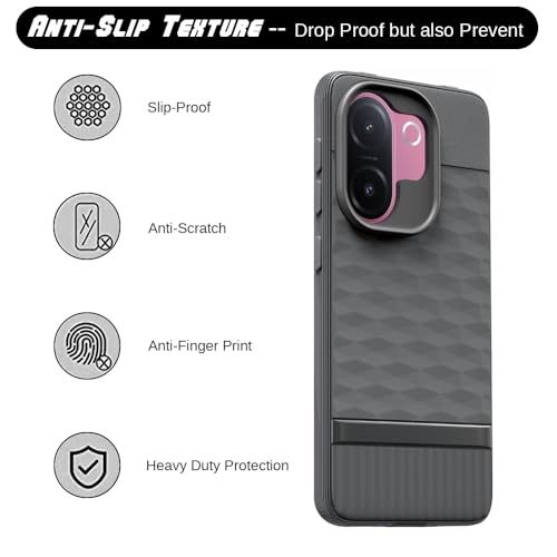 Image of Shockproof Case for Vivo V60e 5G | Full Camera Protection | TPU Flexible Back Cover for Vivo V60e 5G (Graphite Grey)