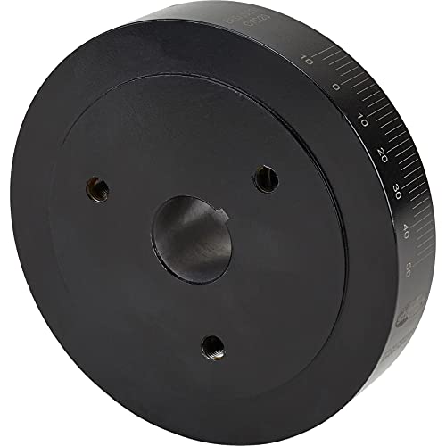 Speedway Motors SBC 350 Fluid Crank Harmonic Balancer 6.25 Inch Diameter and 9 pounds for reliable performance, SFI 18.1 Rated with Degree Markings for SBC V8 Internal Balance