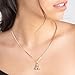Barzel 18K Gold Plated Initial Necklace with Diamond Cut Initial,18