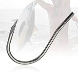 Dutiplus Large Fish Gaff Hook Stainless Sea Fishing Spear Sharp Hook Tackle(Big Game Fishing Gaff Hook#1)