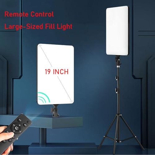 Image of GiftMax RL-19 19 inch LED Video Soft Light Panel, 80W for Studio Photography | Video Recording | Conference | YouTube,2700K-7500K CRI95+ | with Remote Control