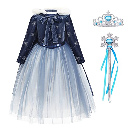 Princesa Elsa vestido con varita mágica corona (110) Cover