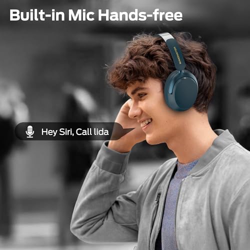 Monster Persona 3rd ANC Over Ear Bluetooth Headphones, Bluetooth 5.4, 70H Playtime, Noise Cancelling Headset with Microphone, Foldable Lightweight Comfort Fit, Blue - image 7