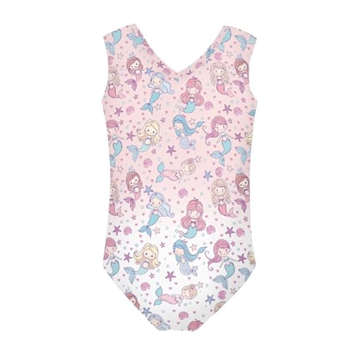 Image of Mumeson Girls One Piece Swimsuits Lightweight V-Neck Swimwear Bathing Suits for Little Girls 3-14 Years