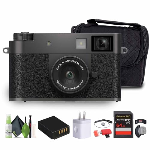 FUJIFILM X Half Compact Point & Shoot Camera (Charcoal Silver) Bundle - image 1