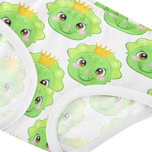 Joisal Cartoon Girls Underwear Toddlers 2t Cotton Panties for Girl Cute Cartoon Dinosaurs Green White Kids Undies Briefs4