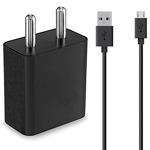 Shopdeal Charger for Gionee Pioneer P5L Original Mobile Wall Charger, Android Smartphone Charger Hi Speed Travel Charger with 1.2 Meter USB Charging Data Cable (2 Ampere, Black)