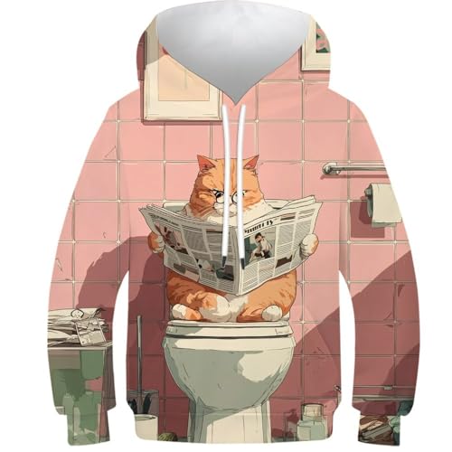 Sweat-shirt chat lisant journal cadeau original pour ado de 11 à 13 ans