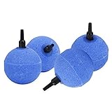 Pawfly 2 Inch Blue Ball Air Stone Bubble Diffuser for Aquarium 2 W Air Pump, 4 Pack