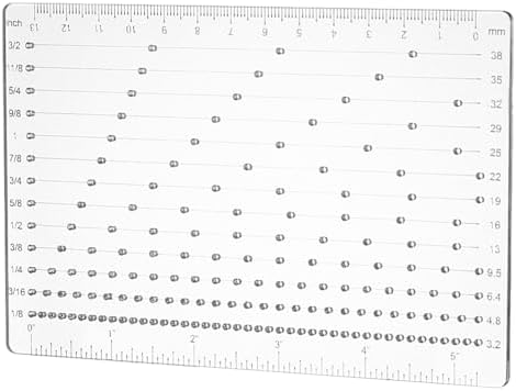 Amazon.com: FINGERINSPIRE Hole Spacing Ruler 5.9x3.9inches Hole ...