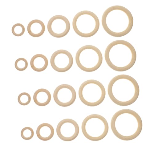 Operitacx 60pcs Wooden Curtain Natural Color Hanging Buckle for Crafts and Home to Smooth Finish for Comfortable Touch