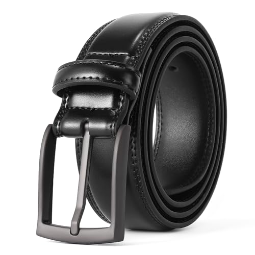 FALAN MULE Men's Leather Dress Belt - Classic & Fashion Belt with Prong Buckle for Men