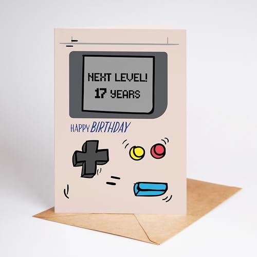 Lovely Cards Gameboy - 17th Birthday Boy - Gift Boy 17 Years - Birthday Card Teenager - Gift Boy 17 Years (A6) (17 Years) Lovely Cards Gameboy - 17th Birthday Boy - Gift Boy 17 Years - Birthday Card Teenager - Gift Boy 17 Years (A6) (17 Years)