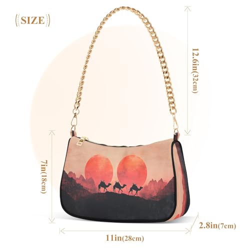 CEBUGI Crossbody Bags for Women Shoulder Purse Camels Walking Handbags Stylish Clutch Purse with Chain Strap3