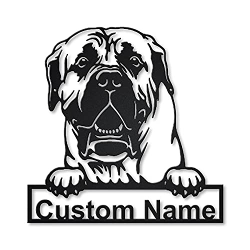 Custom Name Personalized Boerboel Dog Metal Sign Art | Custom Boerboel Dog Metal Sign | Dog Gift | Birthday Gift | Animal Funny