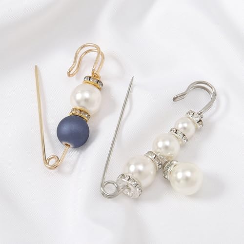 Image of 2 Pcs Scarf Ring Clips for Women Metal Shirt Tightener Cinch Buckle for Silk Scarf Shawl Blouse Sweater T Shirt Clothing Accessories