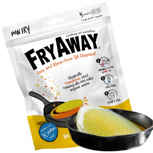 FryAway® Pan Fry Oil Solidifier, 4 Packets, Solidifies 8 Cups,