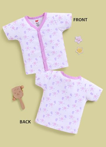 Image of LuvLap Baby Boys & Girls Regular Fit 100% Cotton Half Sleeve Jhabla Pack of 4