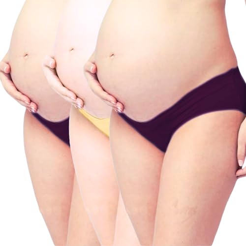 Image of FASHIOSPICE Comfy Maternity Panties| Low Waist V Shape Design Hipster| Super Comfortable Even After C-Section Delivery of Pregnant Women| Pure Cotton