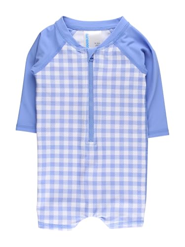 Image of RUGGEDBUTTS Baby /Toddler Boy Swimsuit, One Piece Zipper Rash Guard Sunsuit with UPF 50+ Sun Protection