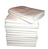24 (2 Dozen) Large 66x104' Bright White Massage Table Flat Draw Sheet Linen Percale by Atlas