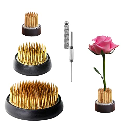 4/Set Flower Frog Flower Arrangement Taiwan Floral Frogs Japanese Ikebana Kenzan Tools 2-In-1 Pin Frogs Straightening Tool Flower Holder (1.02Inch, 1.34Inch, 1.97Inch) #TOP14