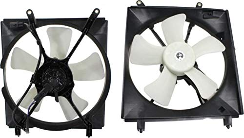 Garage-Pro Radiator Cooling Fan and A/C Condenser Cooling Fan Set of 2 Compatible with 2000-2001 Toyota Camry, 2000-2003 Solara, Fits 1999-2001 Lexus ES300 Driver and Passenger Side