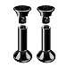 bodyjewellery 10G 10 gauge Black PVD Coated Steel Double Flare Internally Threaded Tunnel Plug AFCG Ear Stretching Stretcher Piercing 2Pcs