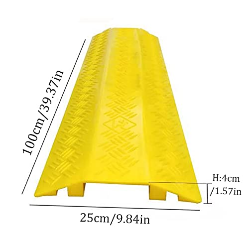 Protector de cable de suelo, rampa de cable resistente, protector de cable para uso en interiores y exteriores, corrector de cables duradero