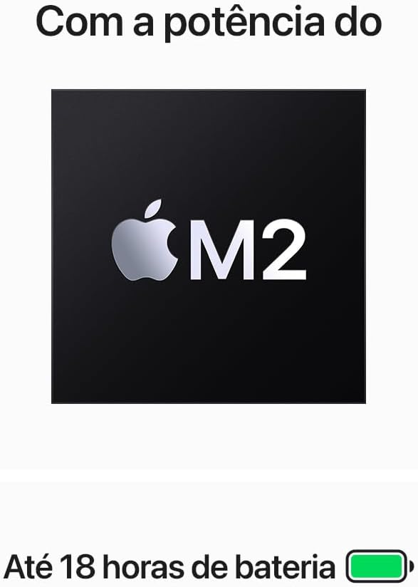 Notebook MacBook Air (2023) Apple com chip M2: tela Liquid Retina de 15,3 polegadas, 16 GB de RAM, 512 GB de Memória Interna - Estelar