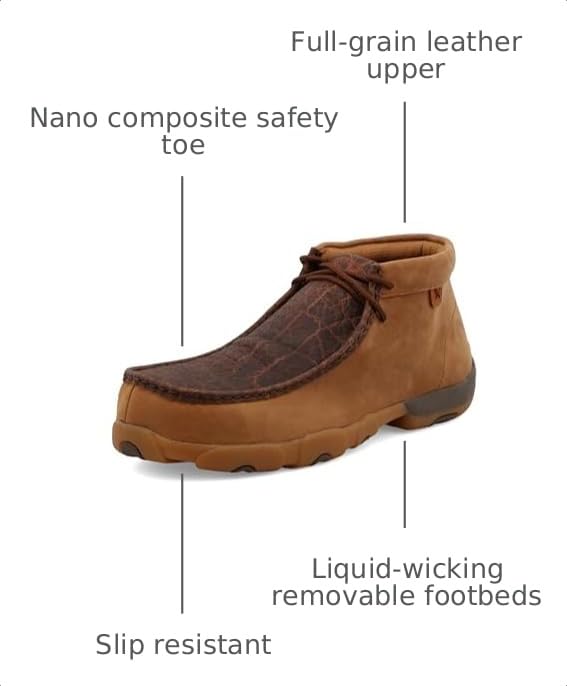 Image of Twisted X Men's Work Nano Composite Toe Chukka Driving Moc Boot