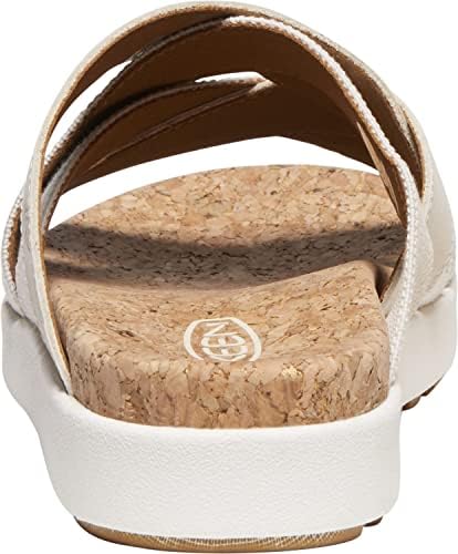 KEEN Women's Elle Mixed Slide Comfortable Casual Platform Sandals, Birch/Star White, 7 | Image 2