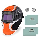 Goflas Welding Helmet Auto Darkening Solar Powered True Color Welder Helmet Wide Adjustable Shade 4/9-13 for for Mig Tig Arc Weld Grinding Welder