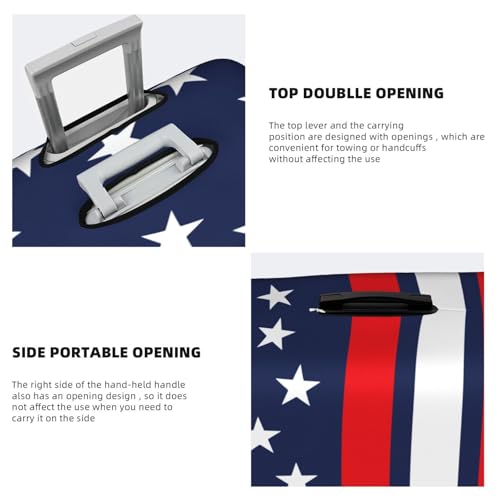 Travel Luggage Cover Vintage America Flag 4 Fashion Washable Baggage Suitcase Protector Fit For Luggage Small4