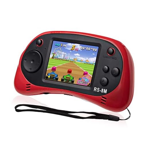 EASEGMER Kids Handheld Game Portable Video Game Player with 200 Games 16 Bit 2.5 Inch Screen Mini Retro Electronic Game Machine ,Best Gift for Child (Red)