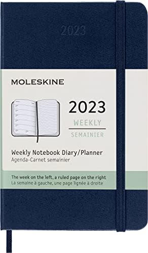 Moleskine Classic 12 Month 2023 Weekly Planner, Hard Cover, Pocket (3.5" x 5.5"), Sapphire Blue