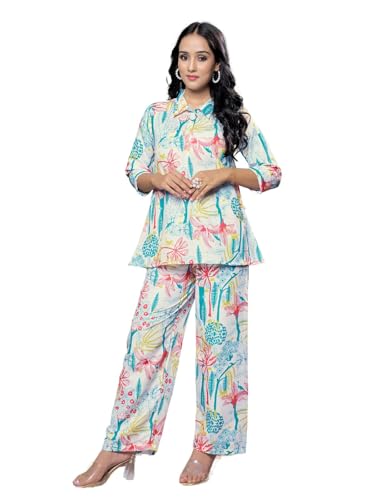 Image of GRECIILOOKS Co Ord Set For Women Stylish Floral Print | Kurta Sets For Womens | Anarkali Suit For Woman | Short Kurti For Womans | Pakistani Suits For Women's Kurta Set's