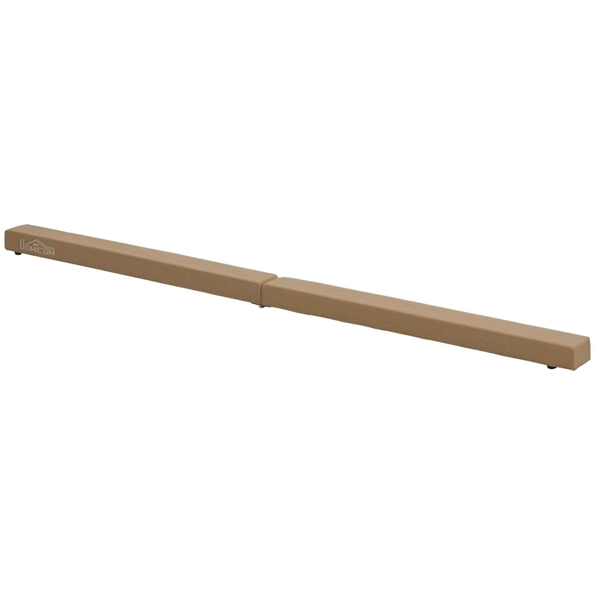HOMCOM Poutre de Gymnastique Pliable antidérapante 210 cm, Poutre Gymnastique pour entraînement à l'équilibre, Marron