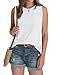 Sampeel Womens Tank Tops Loose Fit Camisole Sleeveless Tops Spring Fashion 2026 Basic Beach Tanks Business Casual Outfits White XXL