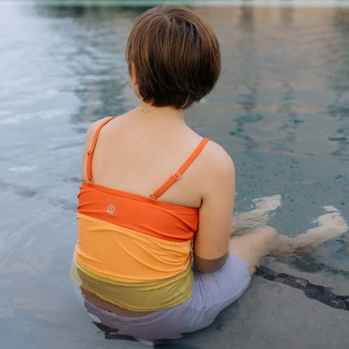 Image of SwimZip Girls' 3 Pc Swim Set w /Long Sleeve Rash Guard, Tankini & Shorts UPF 50+