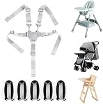 1 Pcs Baby High Chair Strap, High Chair for Babies Replacement Safety Belt, Suitable for 3/5 Point Seat Belt Highchair, Chaise Haute Bébé and Stroller Wagon