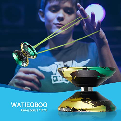 Watieoboo Yoyo Professional,Metal Responsive Yoyo For Kids Beginners, Unresponsive Yoyo For Adults Intermediate-Advanced Players With Glove And 10 Replacement Yoyos Strings Model Wa-01 #TOP3