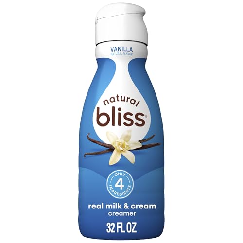 Natural Bliss Vanilla Flavored Creamer, Gluten Free Creamer, Iced, Hot Coffee 32 fl oz