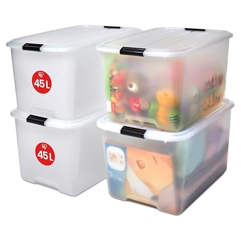 Boîtes de Rangement Iris Ohyama 45L Cover