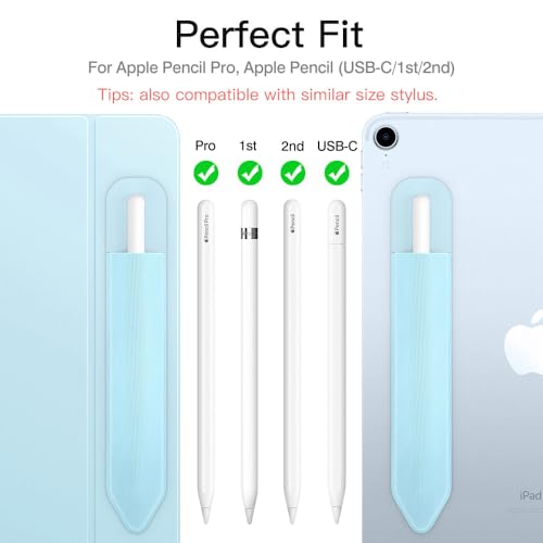 Image of MoKo Adhesive Pencil Case Holder Sticker for Apple Pencil, Sky Blue