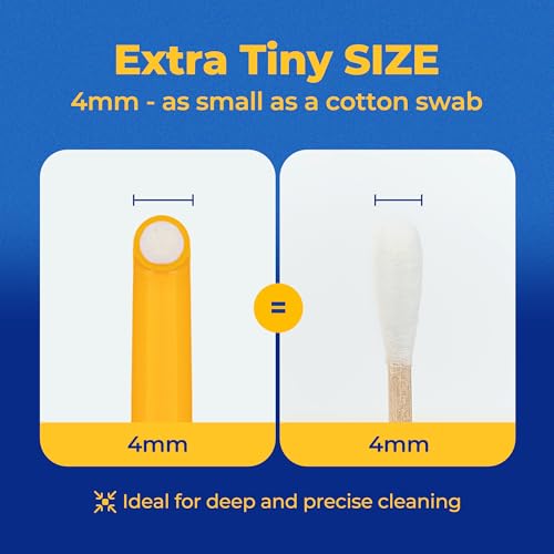 Image of PETHROOM] Pet Toothbrush for Cats and Dogs | Round Shaped Head with Ultra Soft Bristle for Deep Cleaning Dental Care, Kitten and Small Dogs, Tartar Plaque Removal (Deep Point)