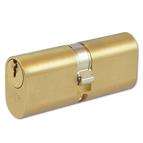 UNION 2X6 Oval Double Cylinder - 74mm 37/37 (32/10/32) Brass