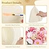 OMISTAR 70 Pcs DIY Straw Hat Kit, Tea Party Hats, Paintable Blank Sun Hats with 60 Assorted Faux Flowers, Party Craft Kit for Camping, Picnic, Beach Trip, Dress Up Party #2